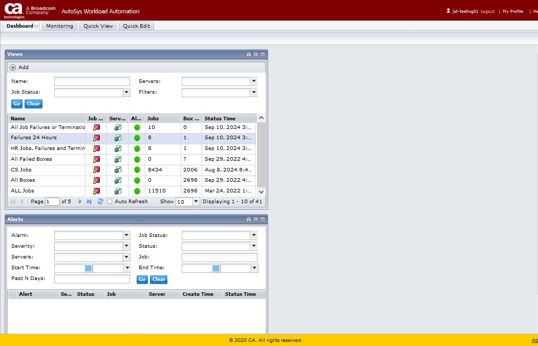 Autosys Dashboard